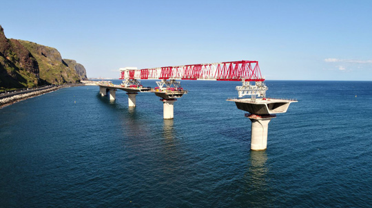 Photos. Vidéos. Chantier Nouvelle Route du Littoral.